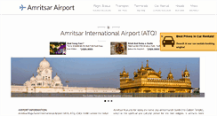 Desktop Screenshot of amritsarairport.com